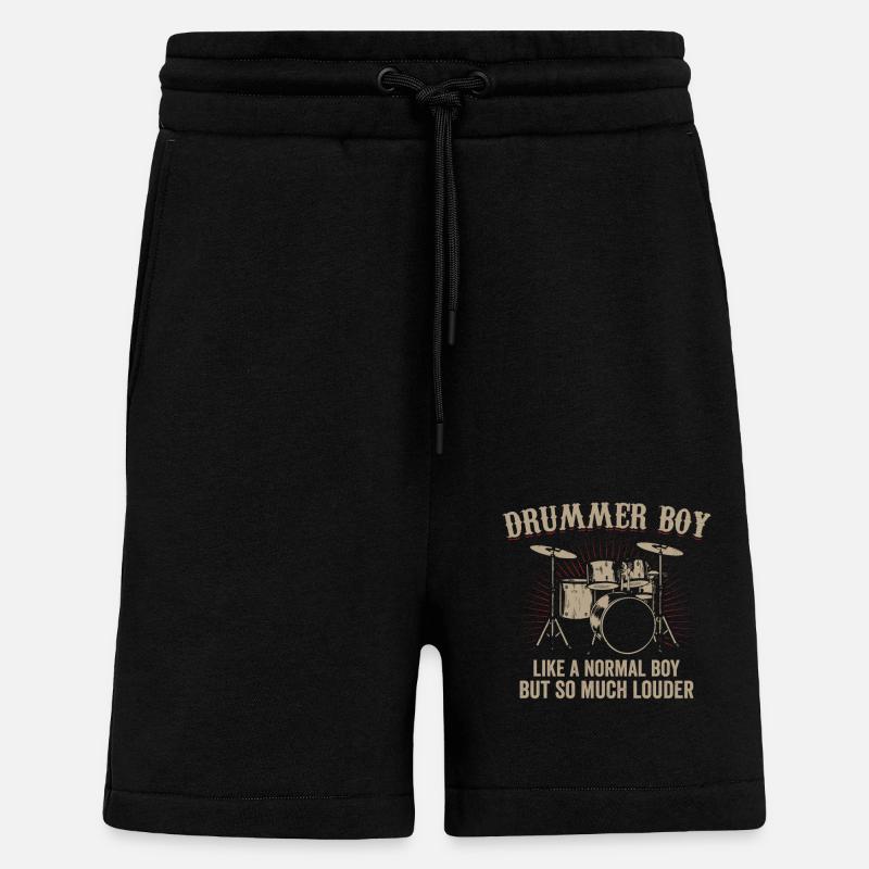 Batteur batteur batteur cadeau batteur - Short bio décontracté fabriqué en UE - SOLID BLACK