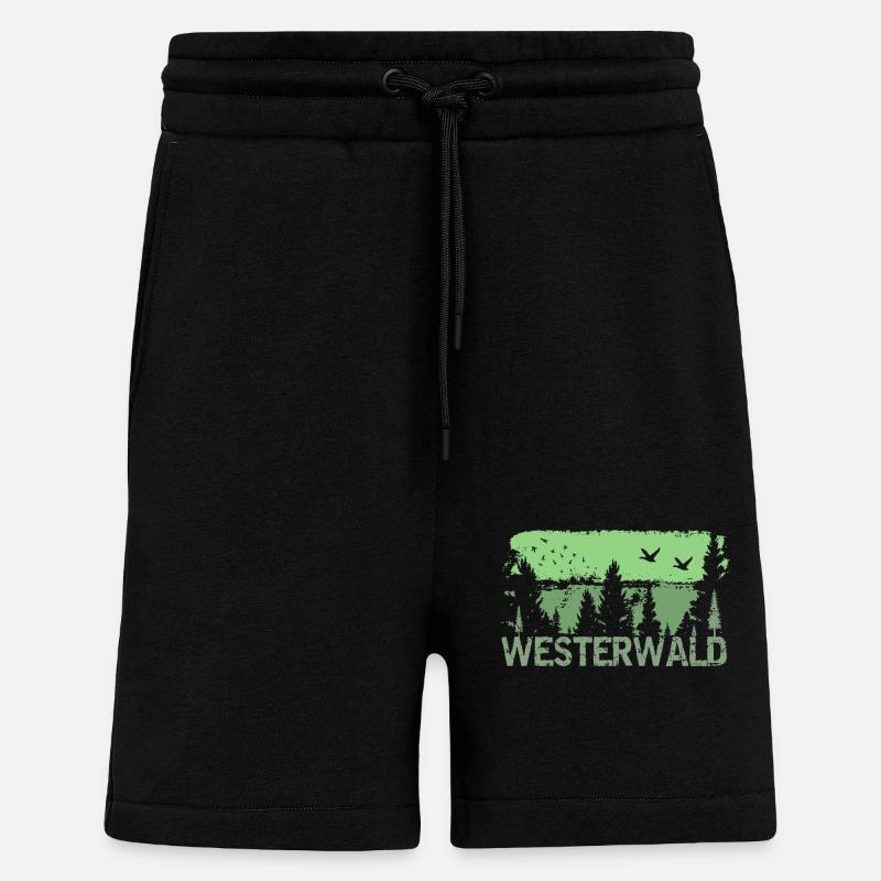 Westerwald - Short bio décontracté fabriqué en UE - SOLID BLACK