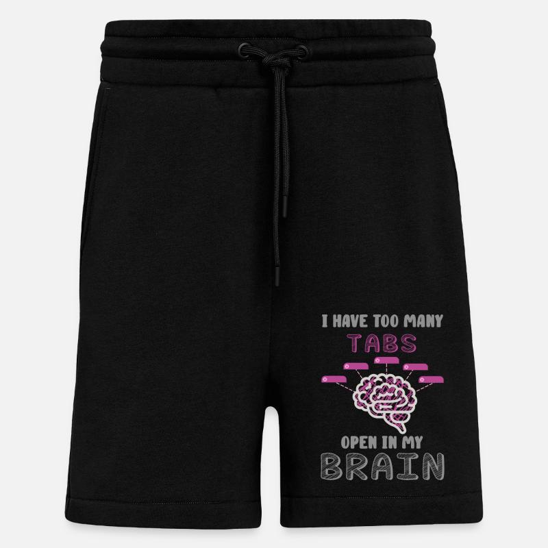adhd, adhd open, coffee, - Shorts - made by SPREAD - SOLID BLACK
