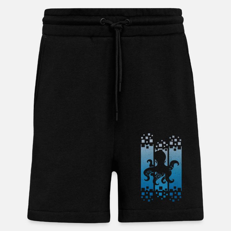Octopus design - Shorts - made by SPREAD - SOLID BLACK