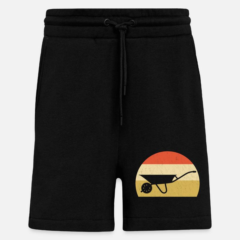 Schubkarre Retro Garten Geschenk - Shorts - made by SPREAD - SOLID BLACK