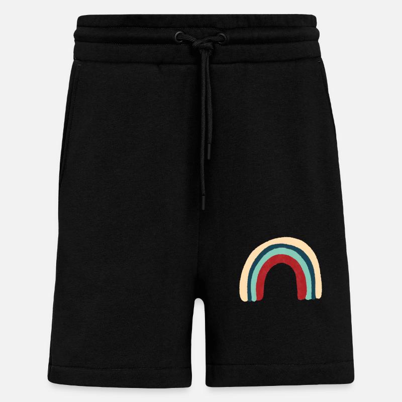 arc en ciel - Short bio décontracté fabriqué en UE - SOLID BLACK
