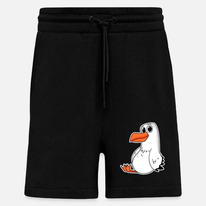 mouette - Short bio décontracté fabriqué en UE - SOLID BLACK