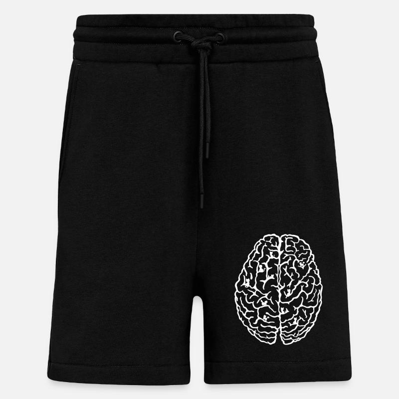 Cerveau de chat - Short bio décontracté fabriqué en UE - SOLID BLACK