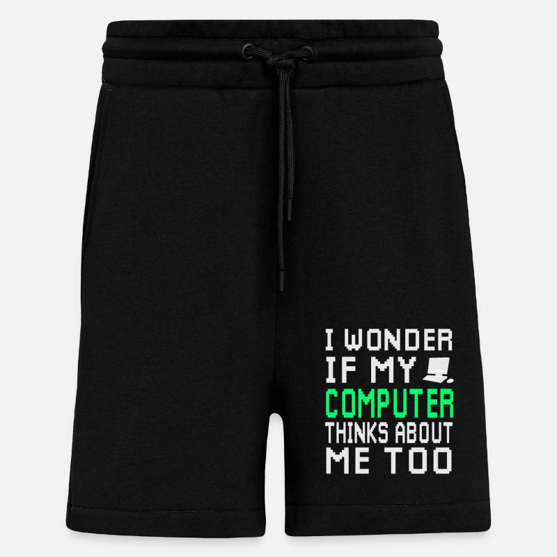 computer - Shorts - made by SPREAD - SOLID BLACK