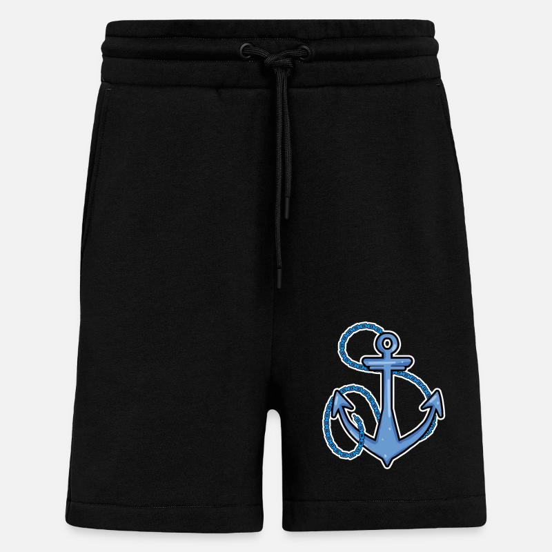Anchor Symbol - Shorts - made by SPREAD - SOLID BLACK