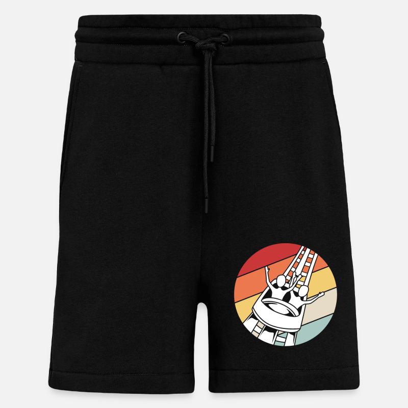 Roller coaster - Shorts - made by SPREAD - SOLID BLACK