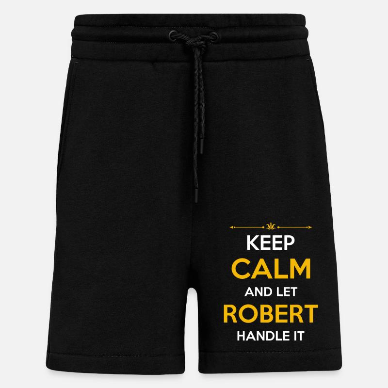Robert Nom Cadeau - Short bio décontracté fabriqué en UE - SOLID BLACK