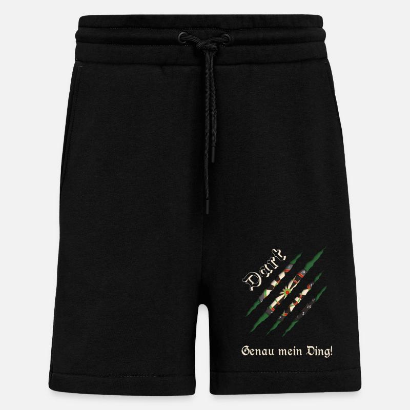 Fléchettes, fléchettes - Short bio décontracté fabriqué en UE - SOLID BLACK