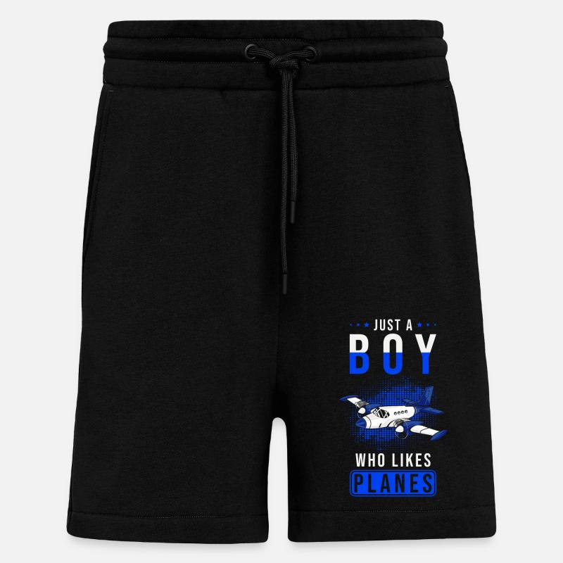 Airplane Pilot Gift - Shorts - made by SPREAD - SOLID BLACK