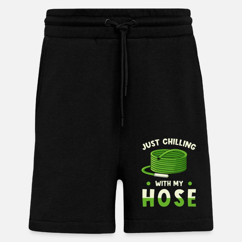Jardin jardin jardinier sort drôle - Short bio décontracté fabriqué en UE - SOLID BLACK