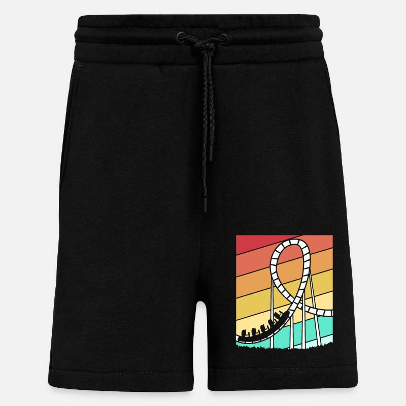 roller coaster - Shorts - made by SPREAD - SOLID BLACK