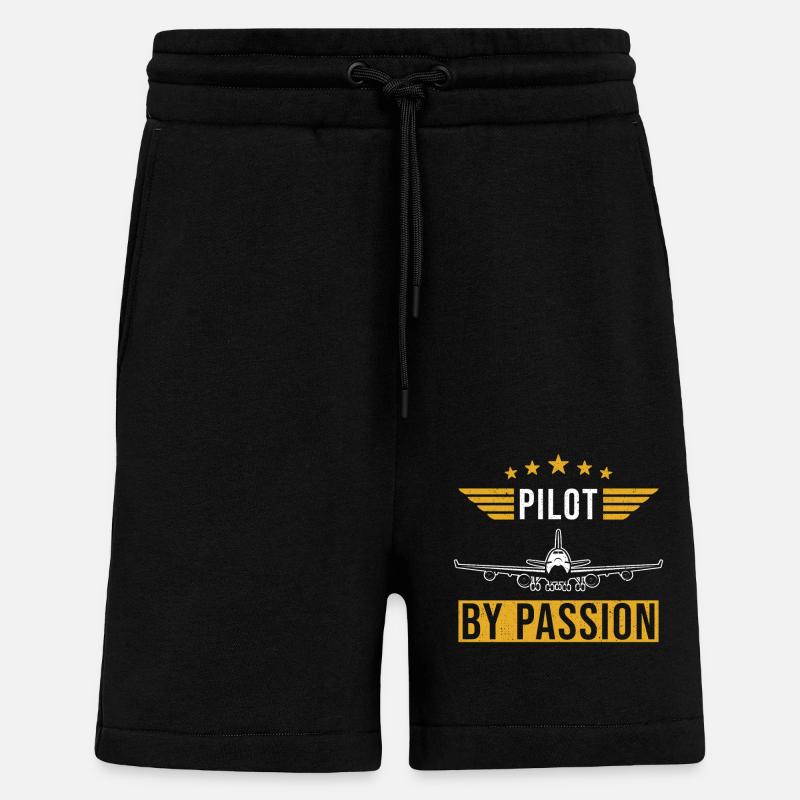 Pilot Saying Gift Pilots - Shorts - made by SPREAD - SOLID BLACK