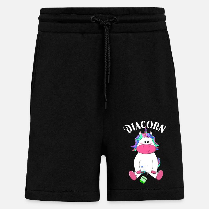 Diacorn - Short bio décontracté fabriqué en UE - SOLID BLACK