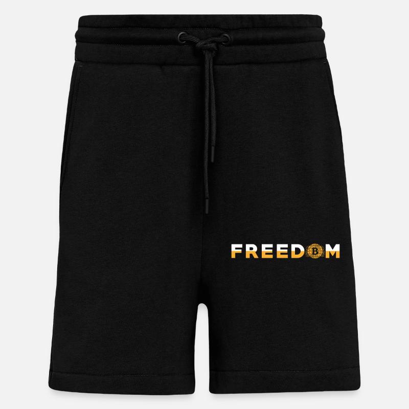 Bitcoin - Short bio décontracté fabriqué en UE - SOLID BLACK