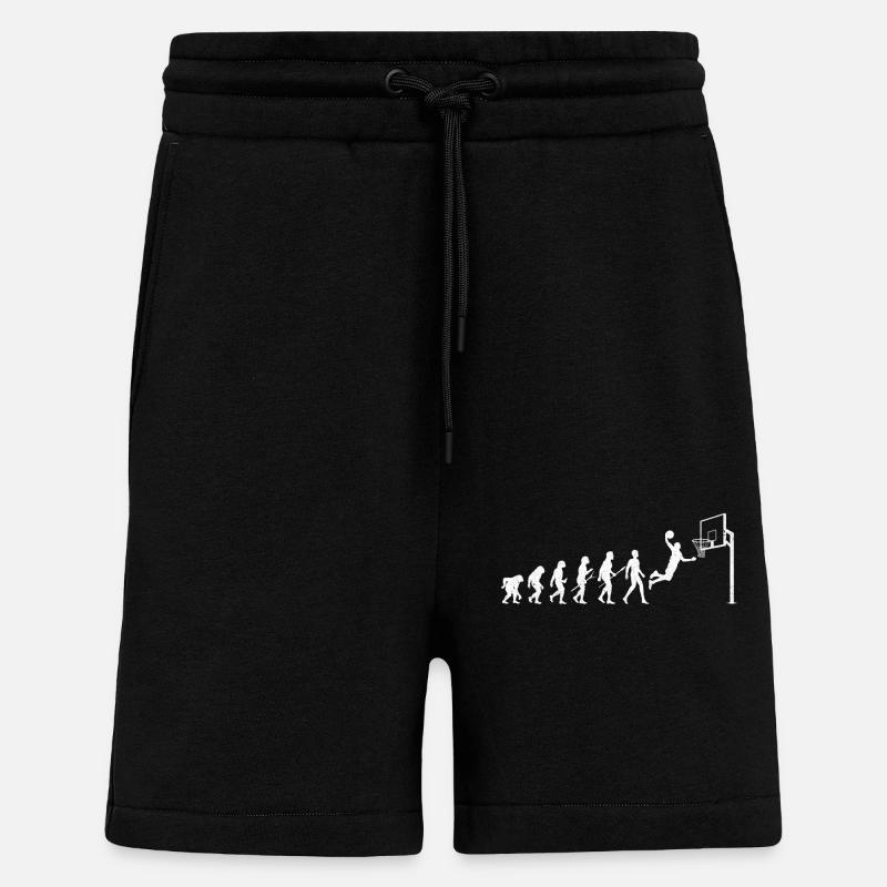 Basketball Evolution - Shorts - made by SPREAD - SOLID BLACK