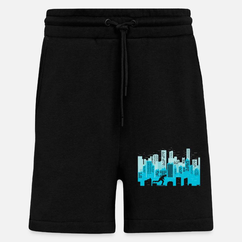 Longboard - Short bio décontracté fabriqué en UE - SOLID BLACK