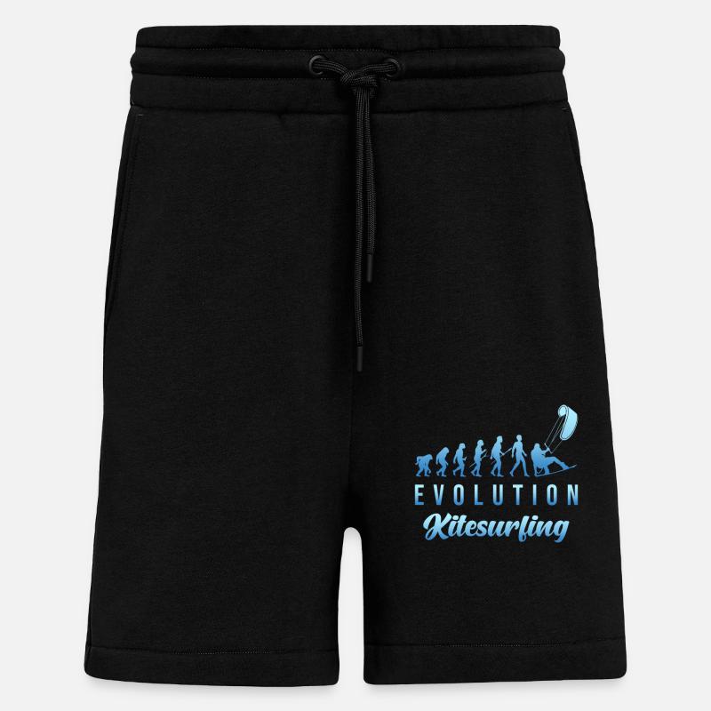 Kitesurf Evolution - Short bio décontracté fabriqué en UE - SOLID BLACK