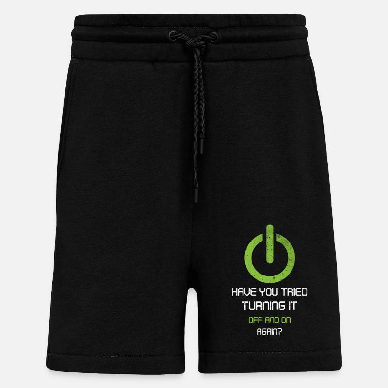 tech, tech desk, developer, - Shorts - made by SPREAD - SOLID BLACK