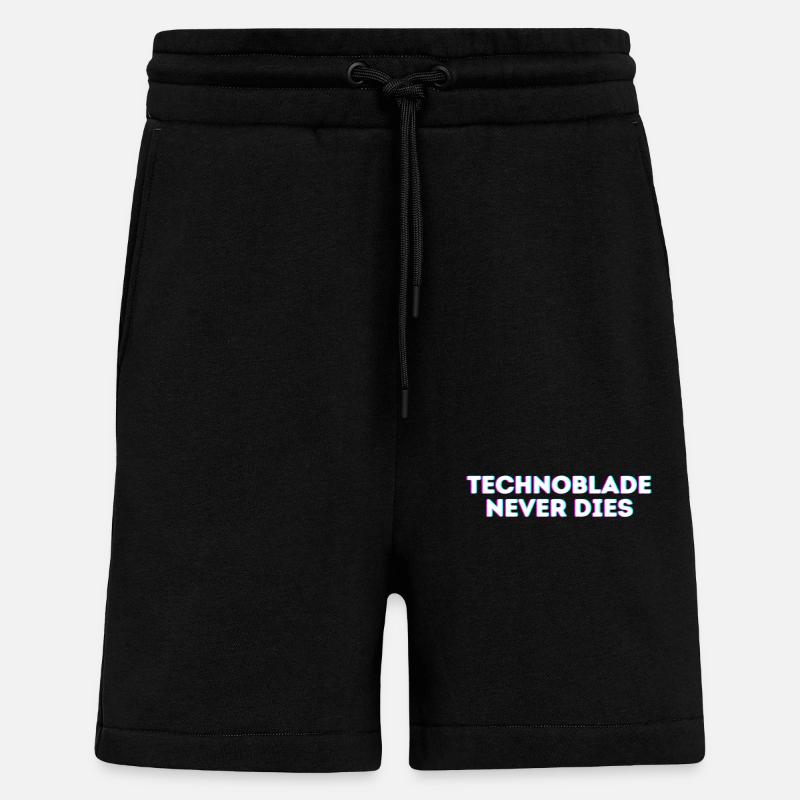 Technoblade Never dies - Shorts - made by SPREAD - SOLID BLACK