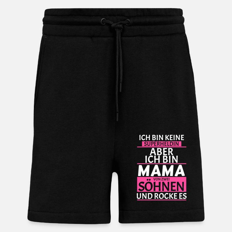 Mama von zwei Söhnen - Shorts - made by SPREAD - SOLID BLACK