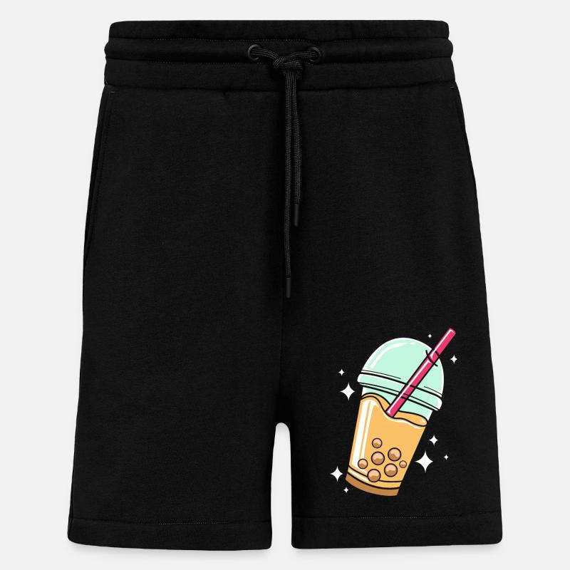 Bubble Tee Boba Tea - Shorts - made by SPREAD - SOLID BLACK