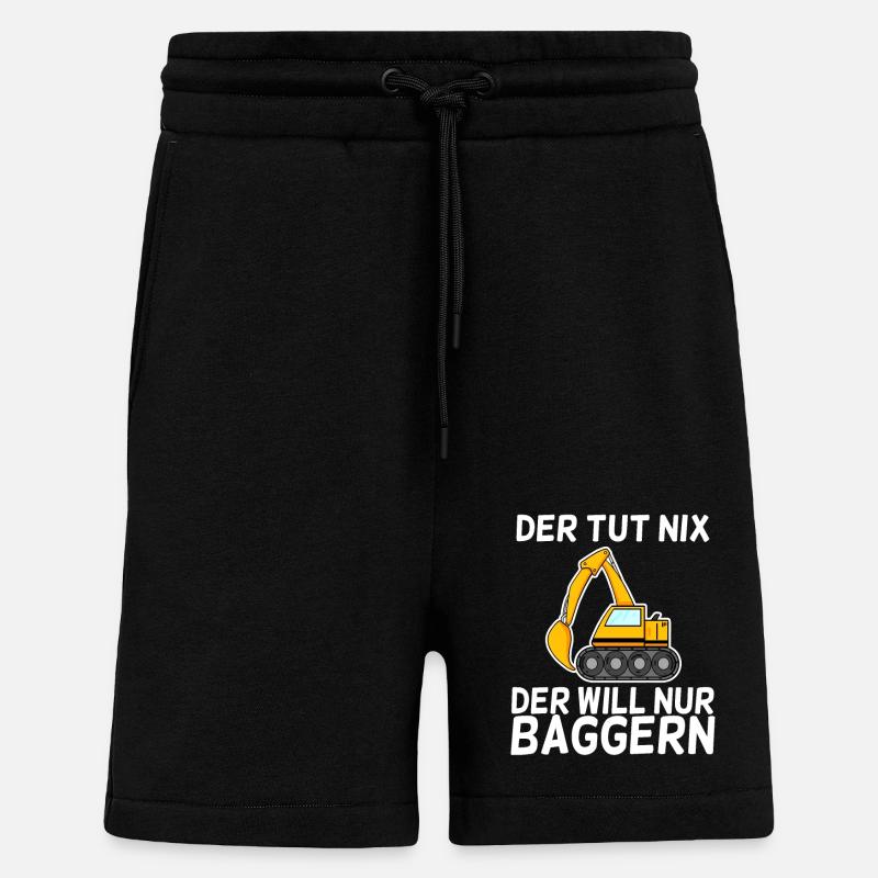 Bagger Baggerfahrer - Shorts - made by SPREAD - SOLID BLACK