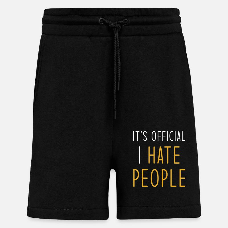 Ich hasse Menschen - Shorts - made by SPREAD - SOLID BLACK