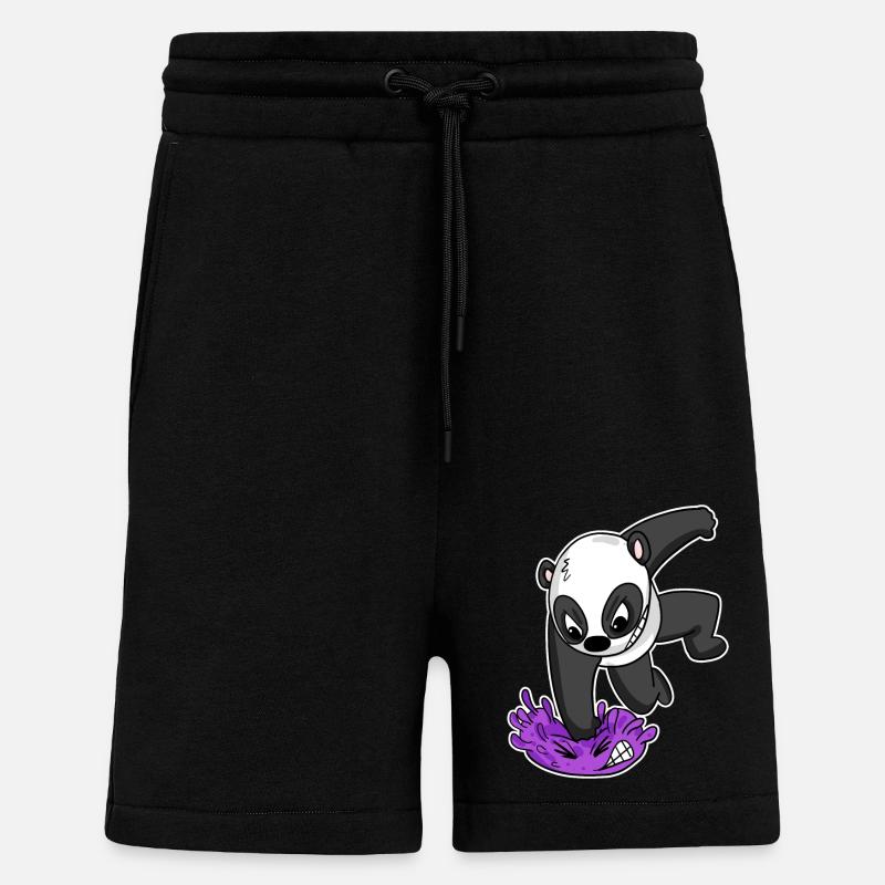 Panda Virus Kampf - Shorts - made by SPREAD - SOLID BLACK