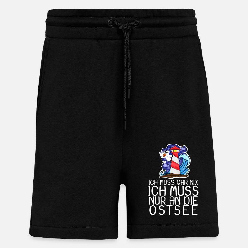 Ostsee Urlaub Geschenk - Shorts - made by SPREAD - SOLID BLACK