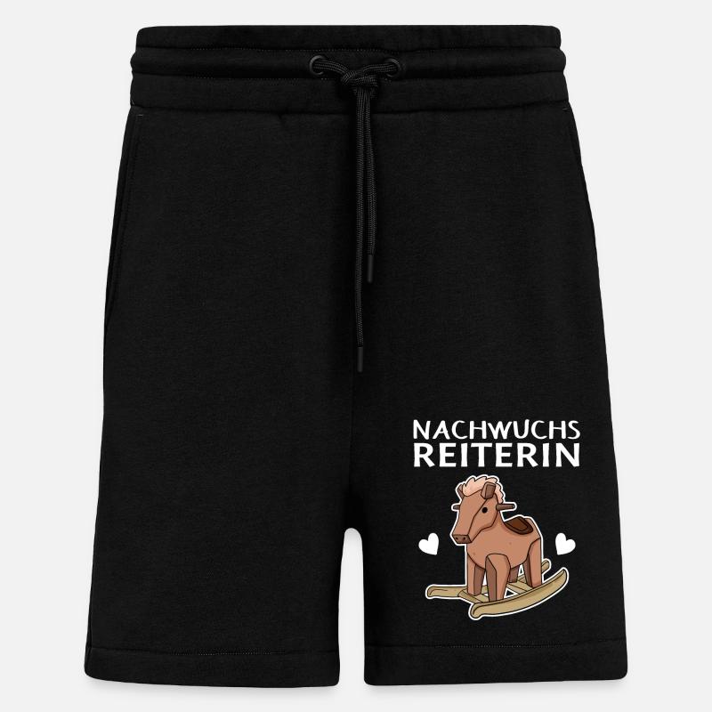 Reiterin Nachwuchs Pferd - Shorts - made by SPREAD - SOLID BLACK