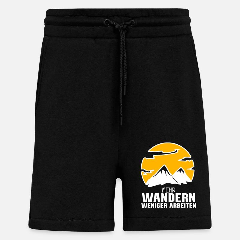 Wandern Berge Wanderer - Shorts - made by SPREAD - SOLID BLACK