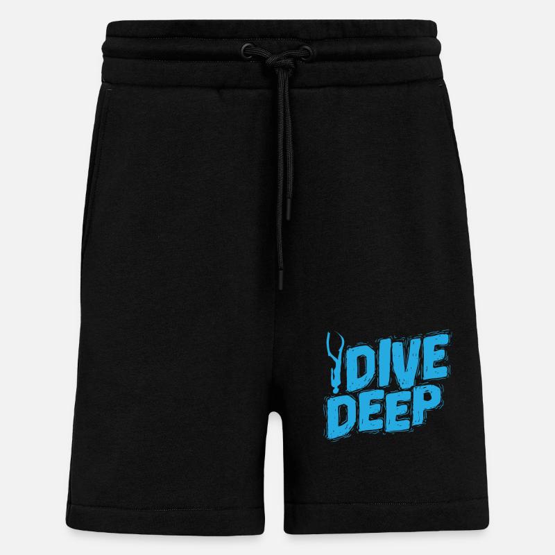 Apnea Diver Dive Deep - Shorts - made by SPREAD - SOLID BLACK