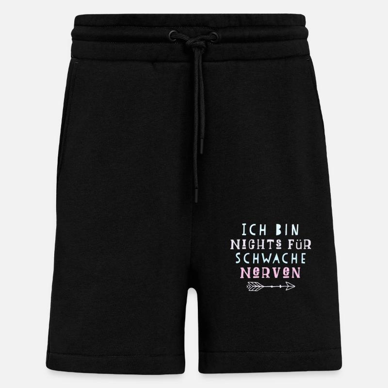 Lustiger Spruch Nerven - Shorts - made by SPREAD - SOLID BLACK