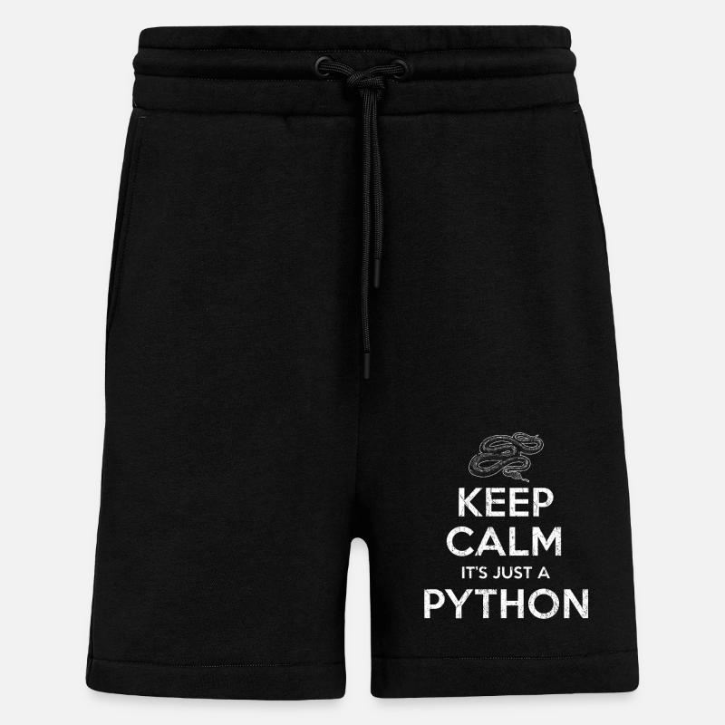 Serpent python - Short bio décontracté fabriqué en UE - SOLID BLACK