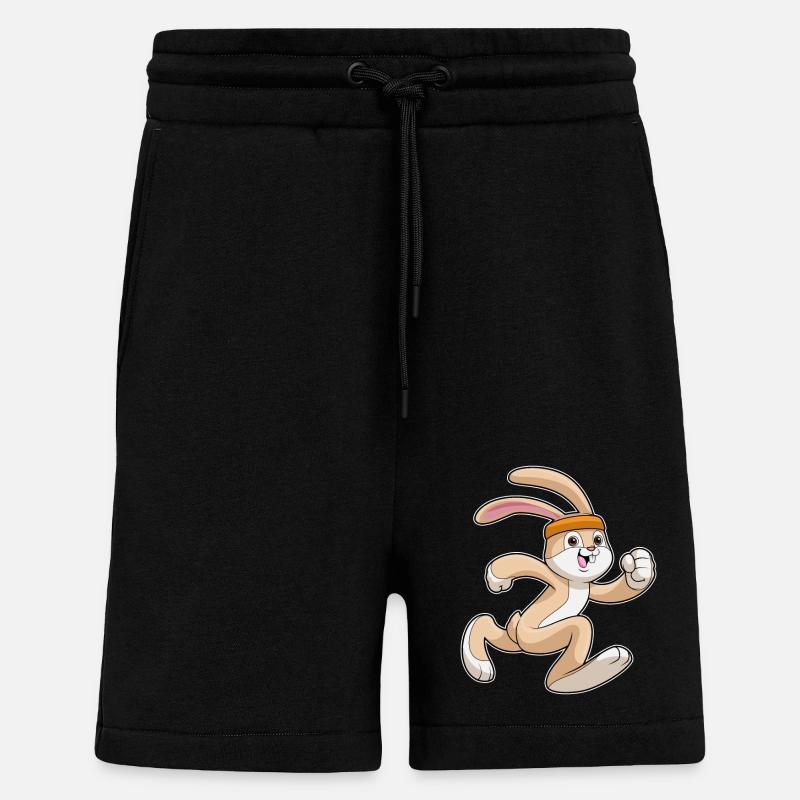 Rabbit jogging with headband - Shorts - made by SPREAD - SOLID BLACK
