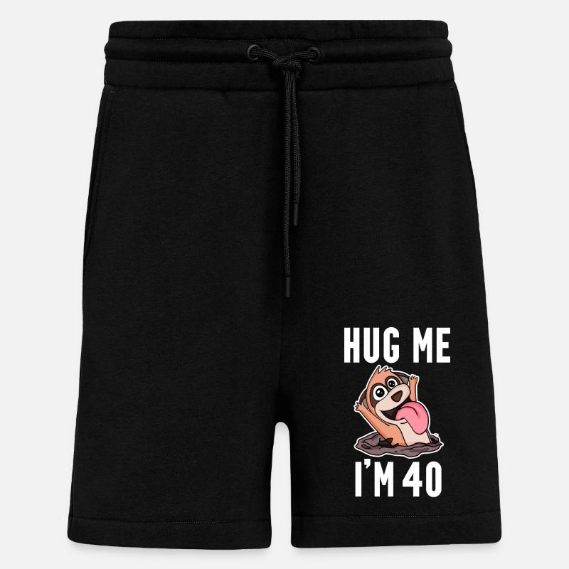 40 ans - 40 ans - accolade - Short bio décontracté fabriqué en UE - SOLID BLACK