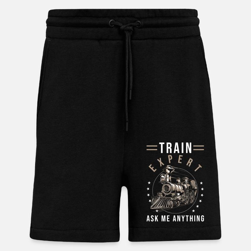 Zug Eisenbahn Geschenk - Shorts - made by SPREAD - SOLID BLACK