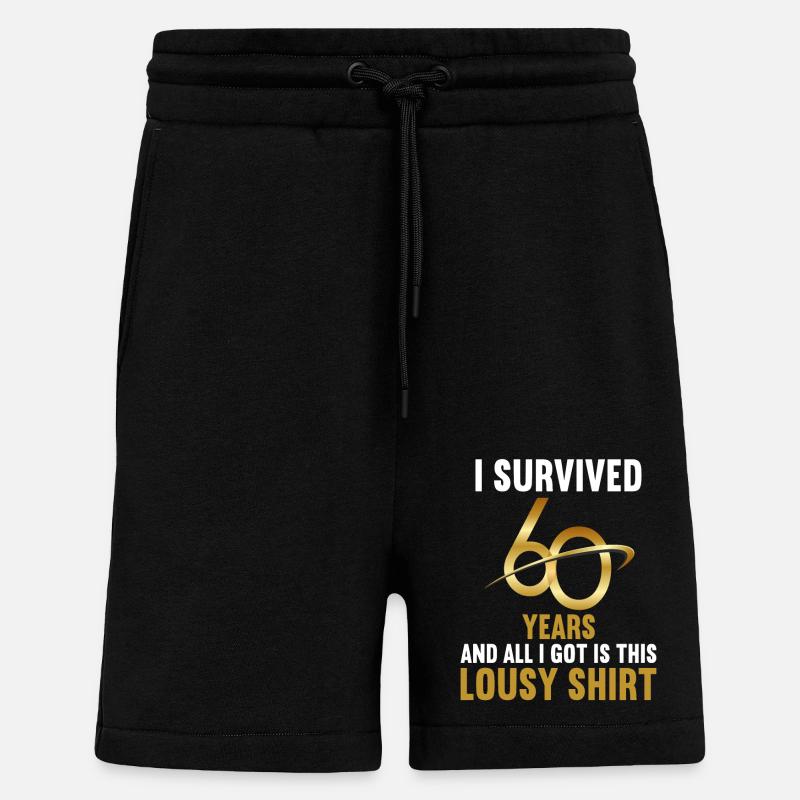 60 ans 60 ans - Short bio décontracté fabriqué en UE - SOLID BLACK