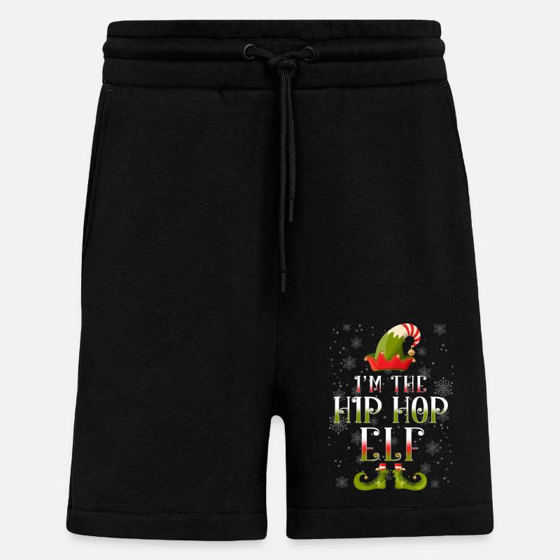 Hip Hop Elf Weihnachtsgeschenk - Shorts - made by SPREAD - SOLID BLACK