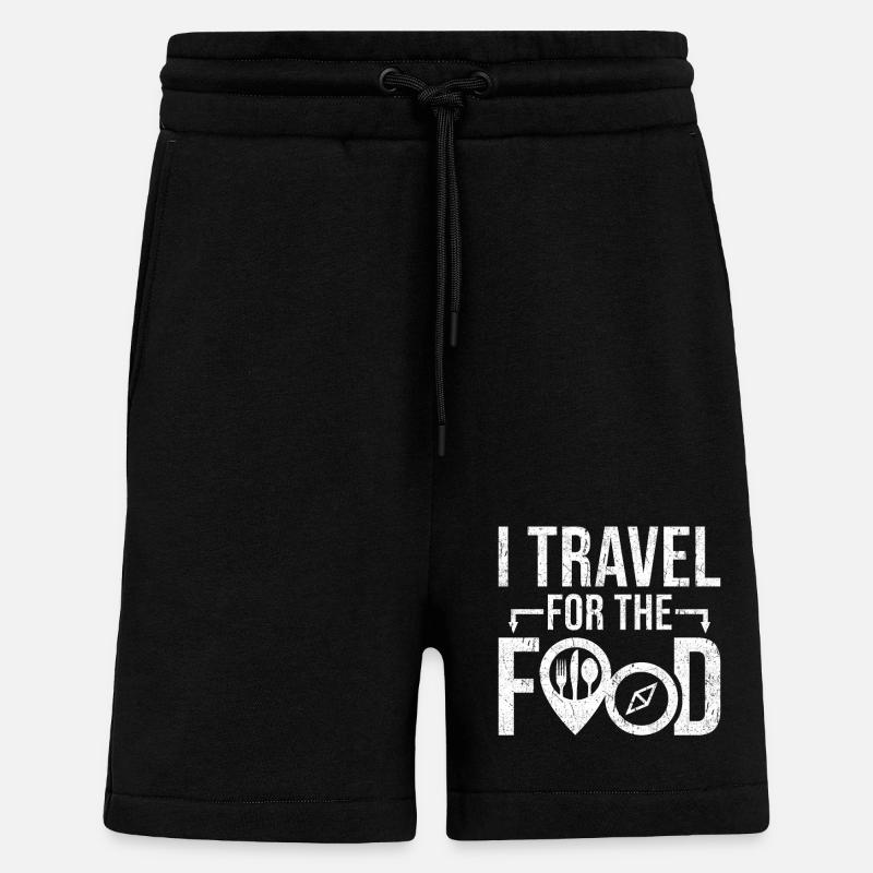 Voyageur alimentaire - Short bio décontracté fabriqué en UE - SOLID BLACK