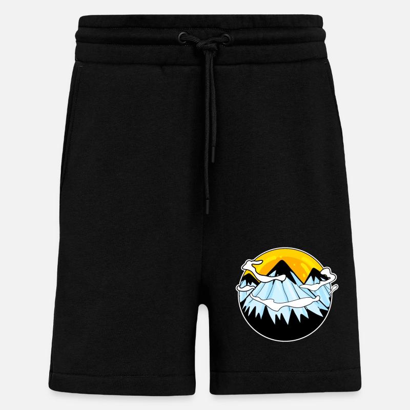 Mountain Mountains - Shorts - made by SPREAD - SOLID BLACK