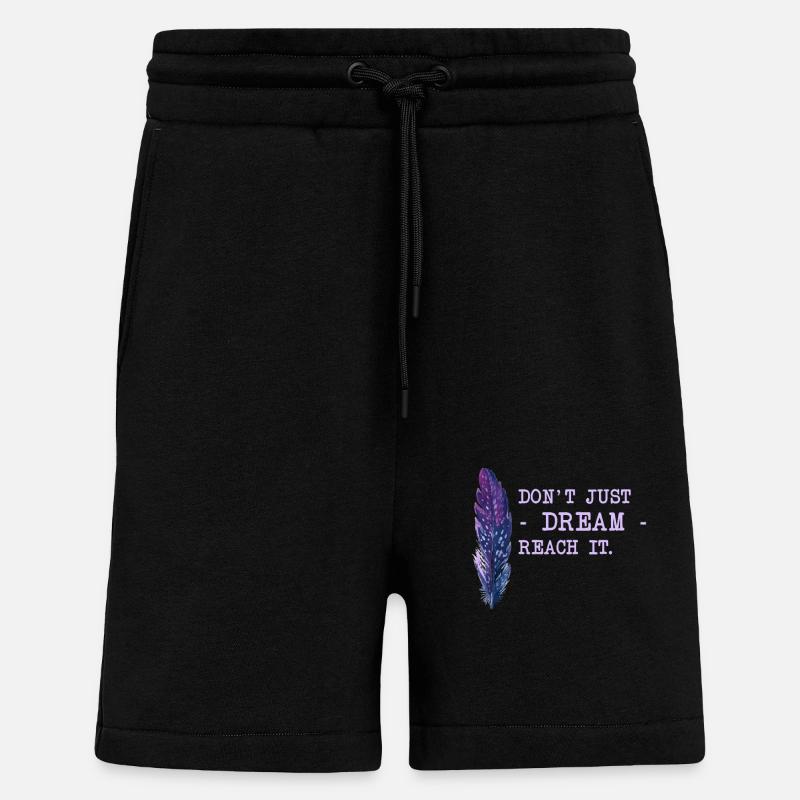 Motivation Dire rêves - Short bio décontracté fabriqué en UE - SOLID BLACK