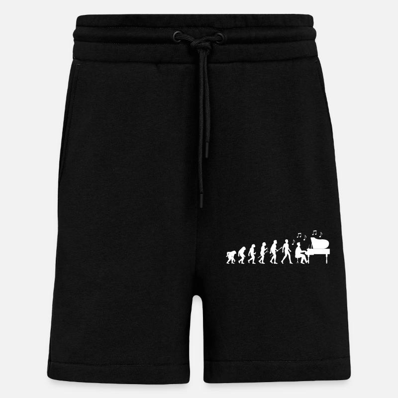 Évolution du pianiste - Short bio décontracté fabriqué en UE - SOLID BLACK