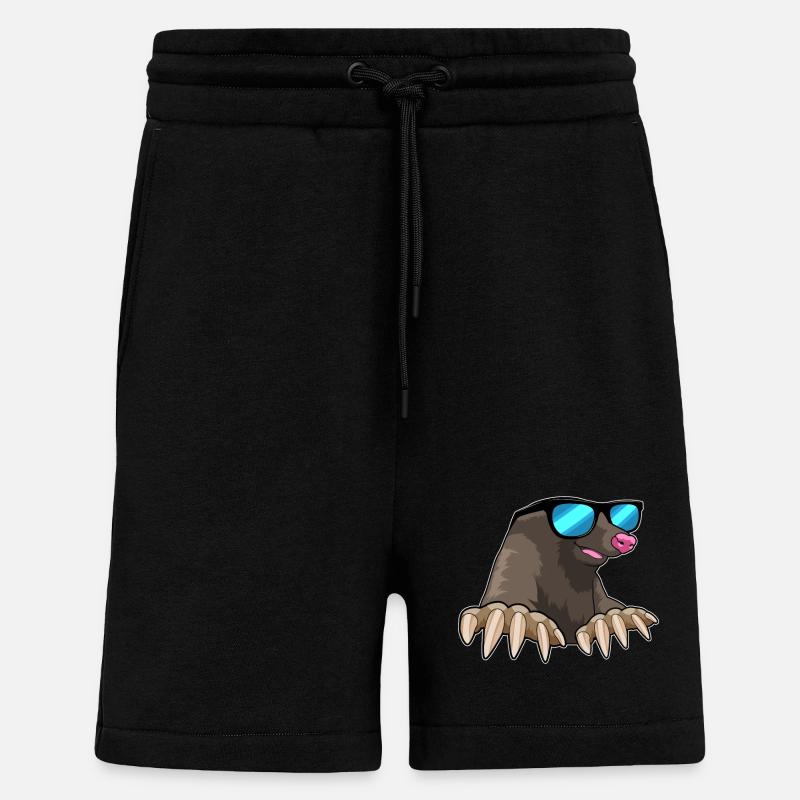 Taupe avec lunettes de soleil - Short bio décontracté fabriqué en UE - SOLID BLACK