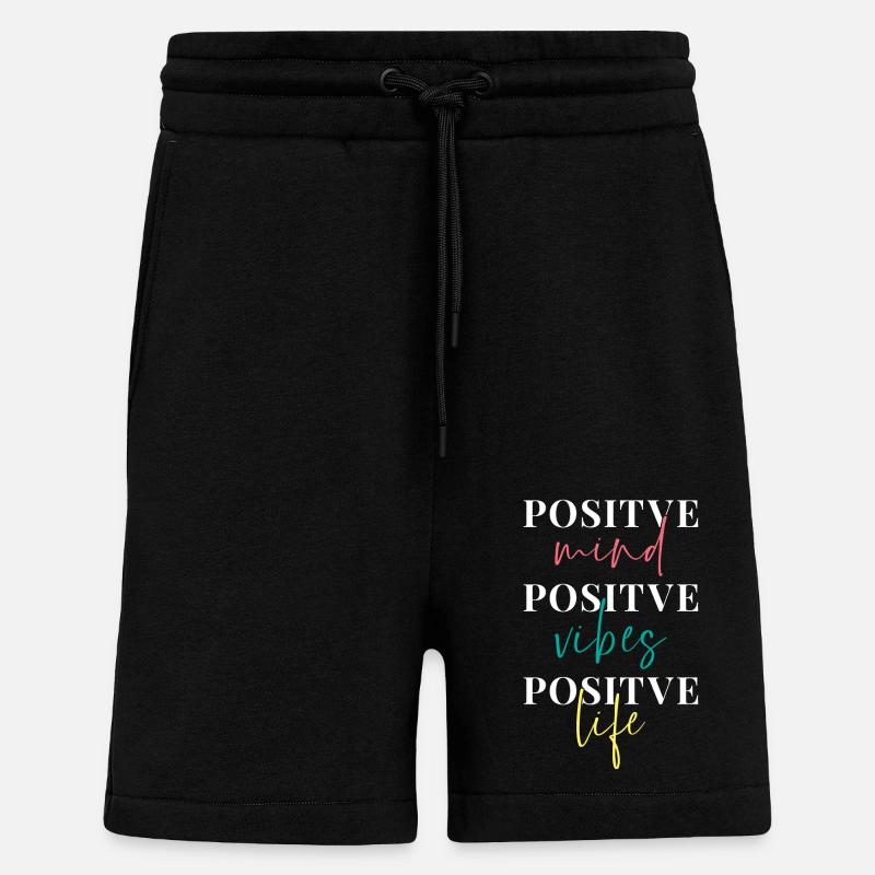 Positive Thinking Saying - Shorts - made by SPREAD - SOLID BLACK