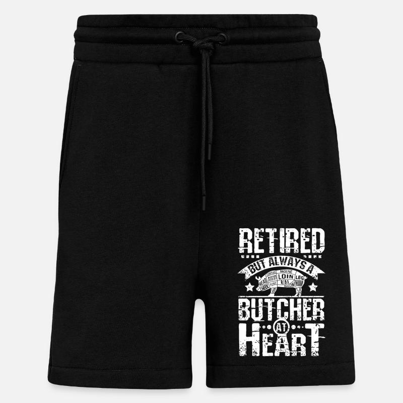 Boucher à la retraite - Short bio décontracté fabriqué en UE - SOLID BLACK