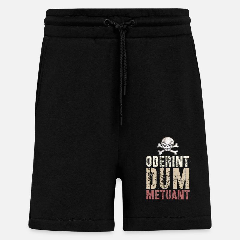 Oderent dum Metuant - Short bio décontracté fabriqué en UE - SOLID BLACK