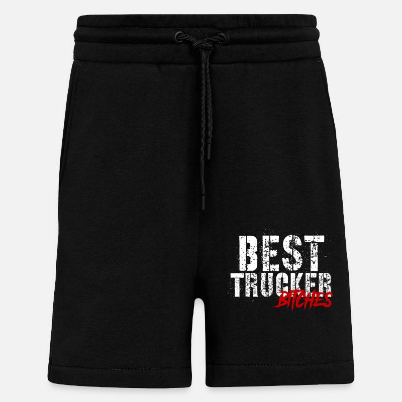Trucker gift funny - Shorts - made by SPREAD - SOLID BLACK