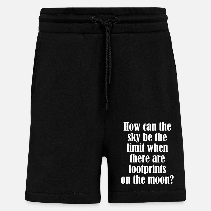 Motivation Dire Lune - Short bio décontracté fabriqué en UE - SOLID BLACK